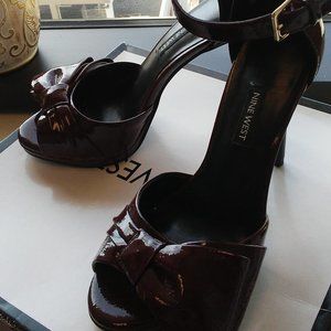 Nine West Bellen Wine Patton High Heels 7.5